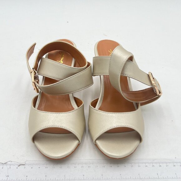 XYD Gold Strappy Sandals - Picture 3 of 8